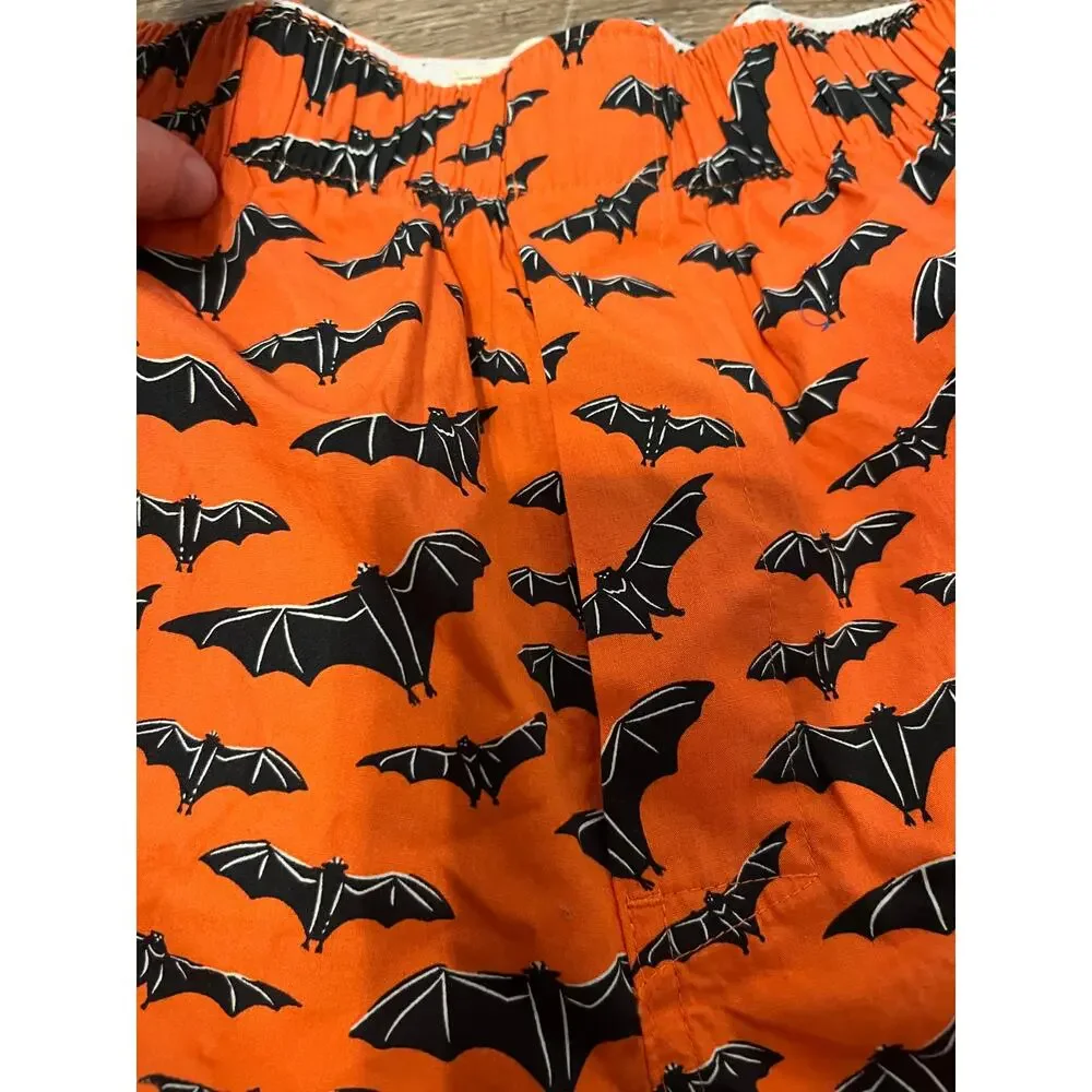 J. Crew Halloween Bat Orange Boxer Shorts Men’s Size Small